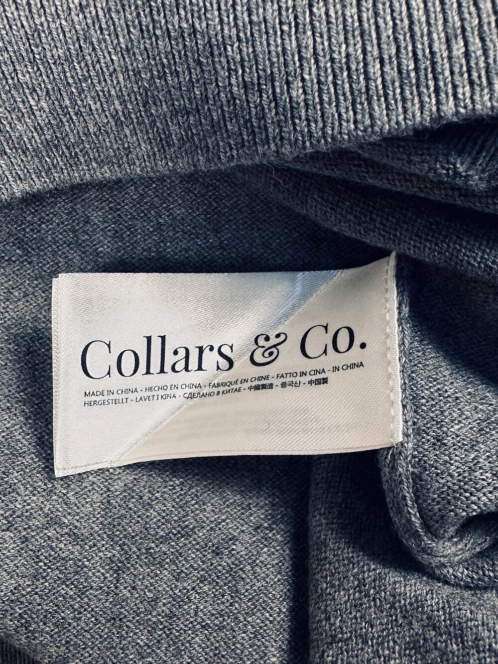 Collars & Co Luxury Touch Cashmere Blend Quarter Zip Sweater Grey XL NWT Golf - Picture 8 of 11